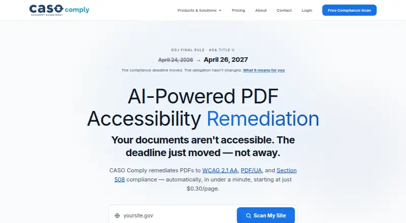 CASO Comply's own site