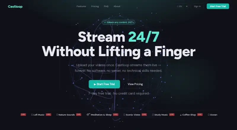The Castloop homepage
