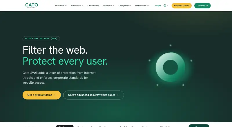Cato Secure Web Gateway's own site