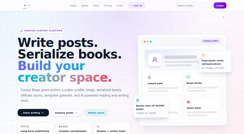 Causal Blogs's own site