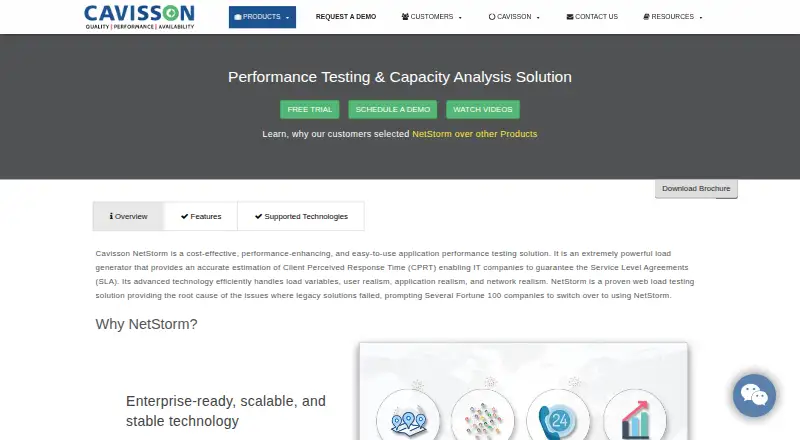Cavisson NetStorm's own site