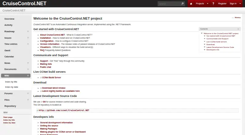 CruiseControl.NET's own site