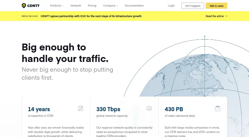 CDN77's own site