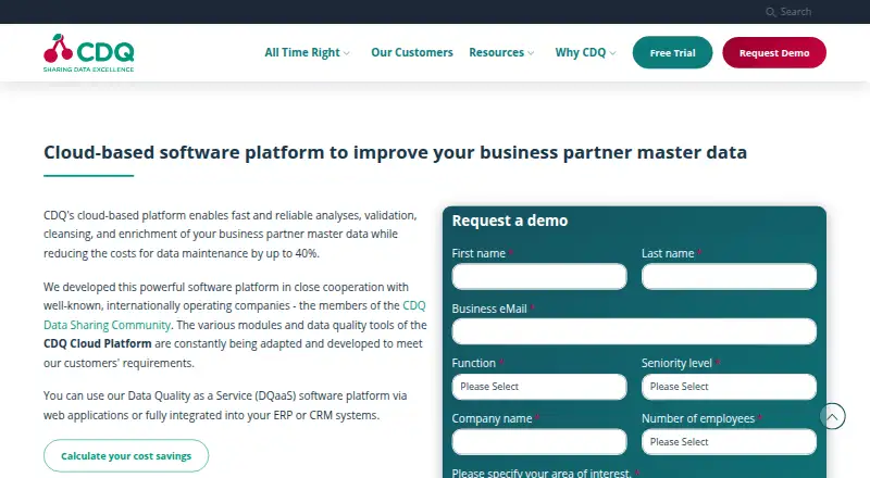 CDQ Cloud Platform's own site