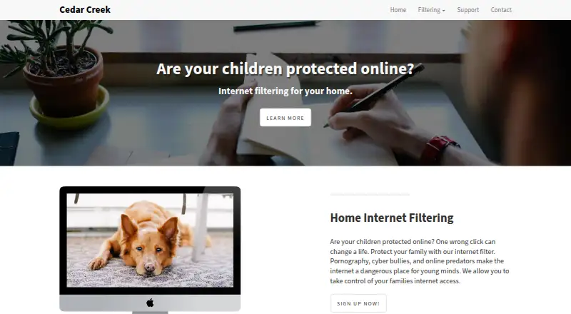 Cedar Creek Internet Filter's own site