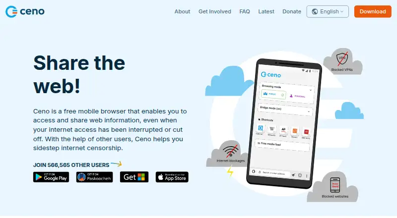 Ceno Browser's own site