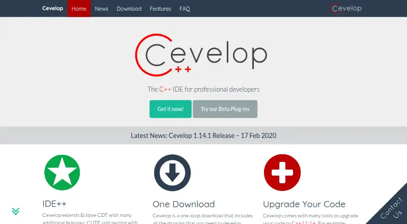 Cevelop's own site