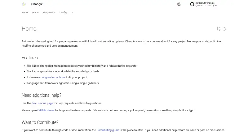 Changie's own site