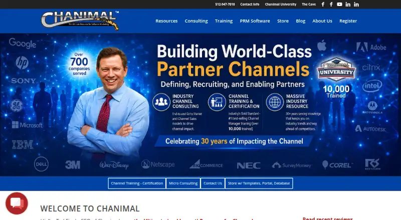 Chanimal Partner Portal's own site