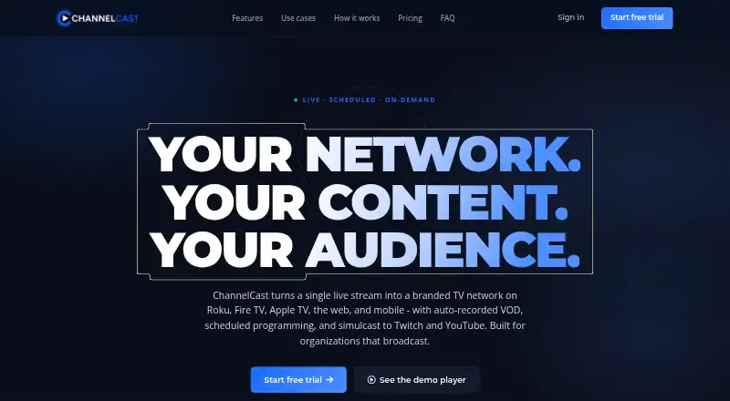 ChannelCast's own site