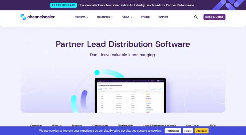 Channelscaler Lead Distribution's own site