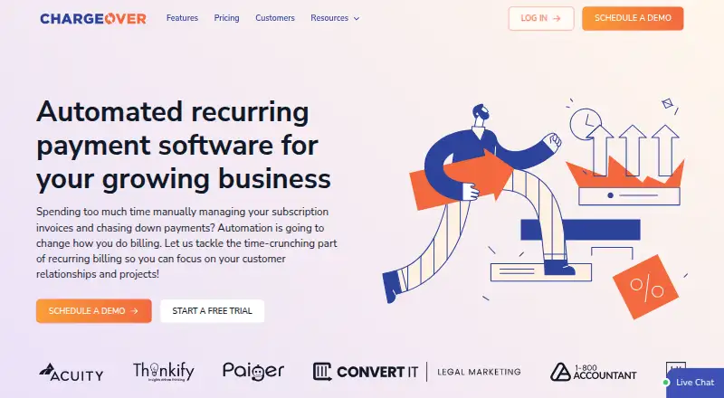 ChargeOver's own site