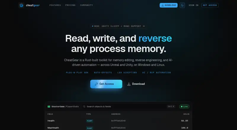 CheatGear's own site