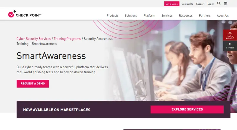 Check Point SmartAwareness's own site