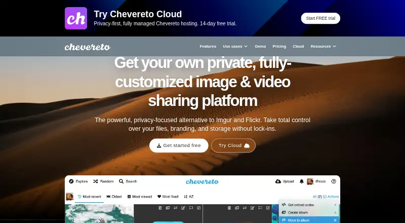 Chevereto's own site