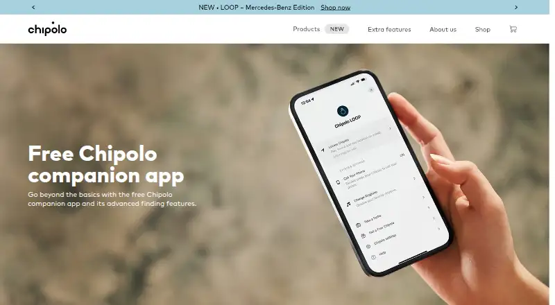 Chipolo app's own site
