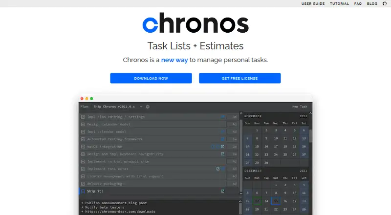 Chronos's own site