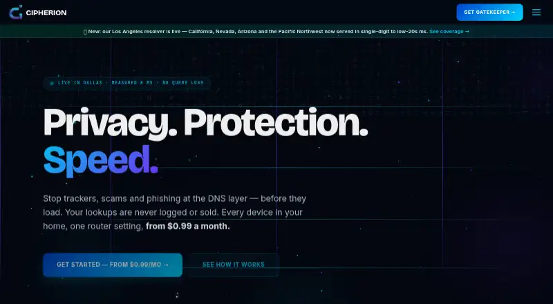 Cipherion DNS's own site
