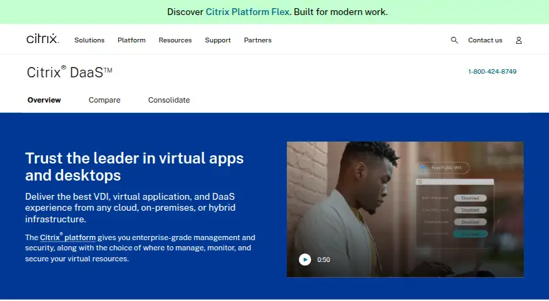Citrix DaaS's own site