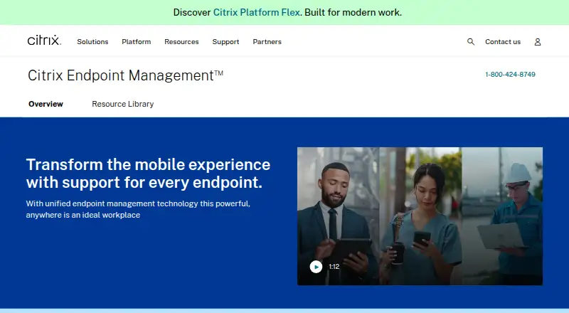 Citrix Endpoint Management's own site