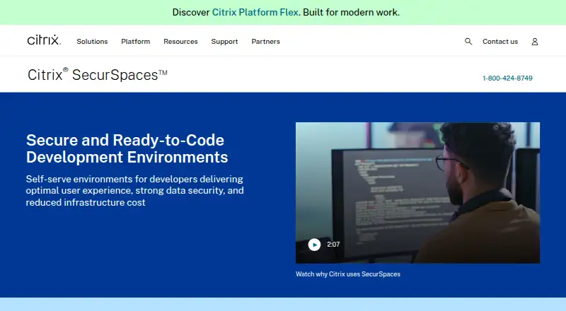Citrix SecurSpaces's own site