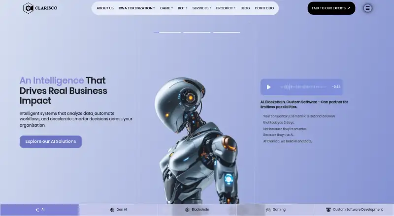 Clarisco White Label Crypto Exchange's own site