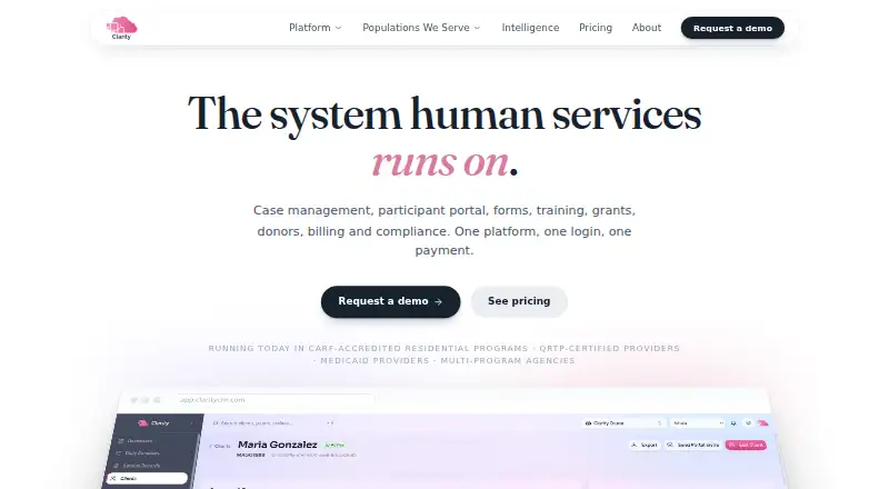 Clarity's own site