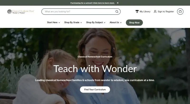 Classical Academic Press's own site
