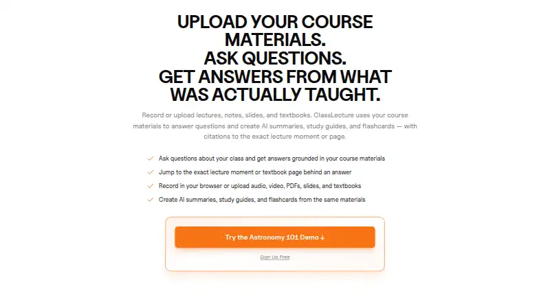 ClassLecture.ai's own site
