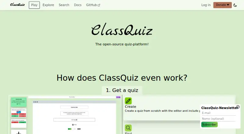 ClassQuiz's own site
