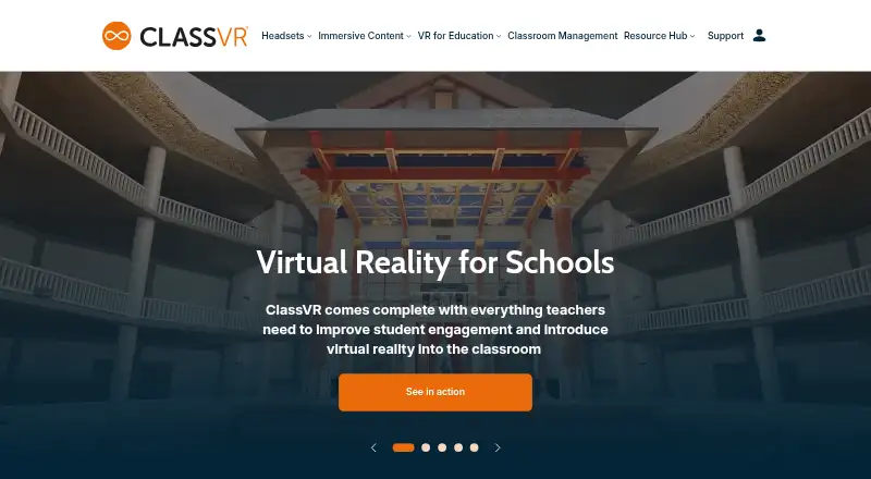 ClassVR's own site