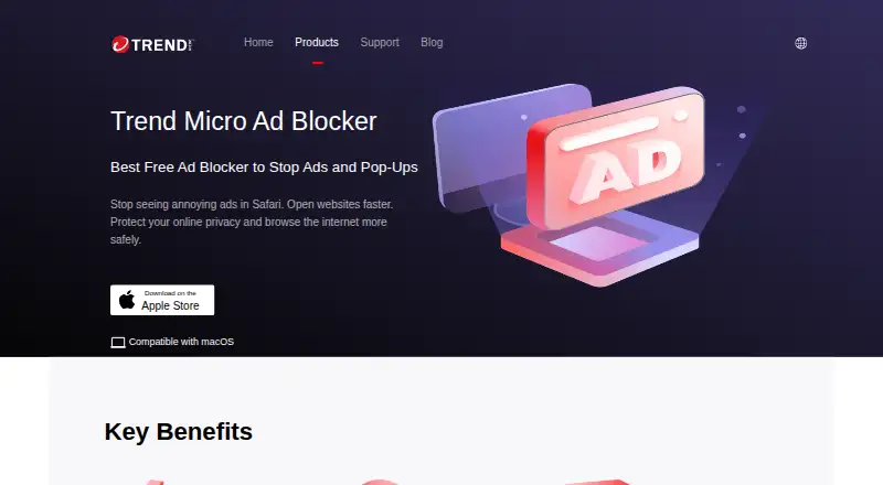 Trend Micro Ad Blocker's own site