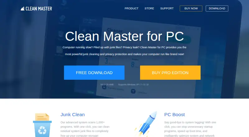 Clean Master's own site