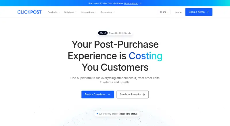 ClickPost's own site