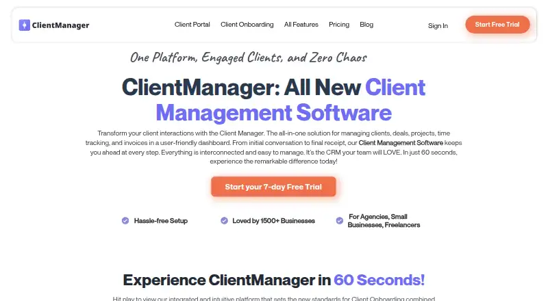 ClientManager's own site