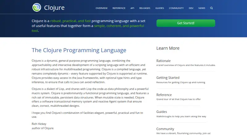 Clojure CLI's own site
