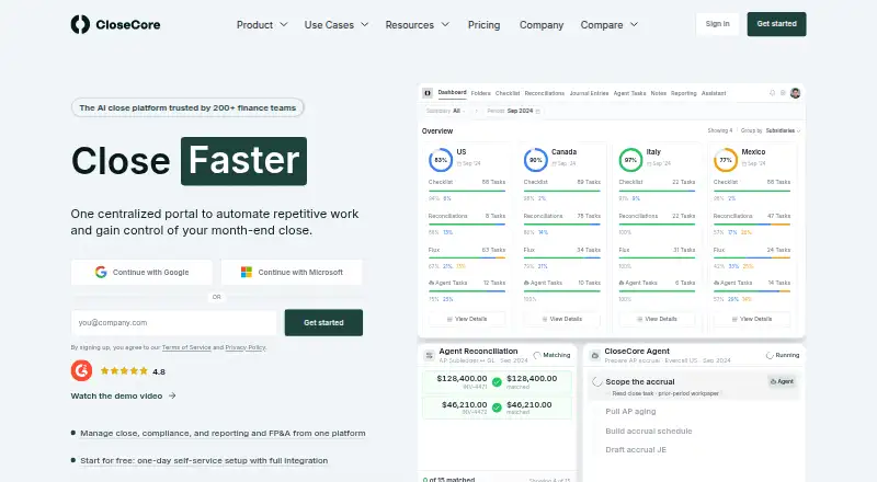 CloseCore's own site