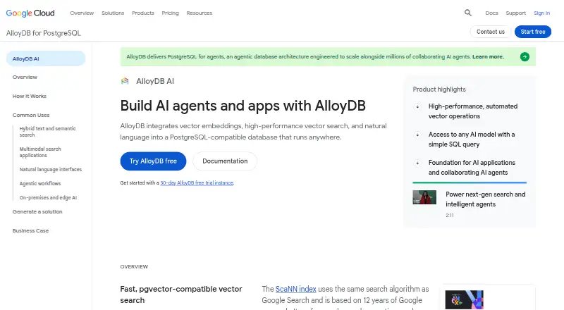 AlloyDB AI's own site