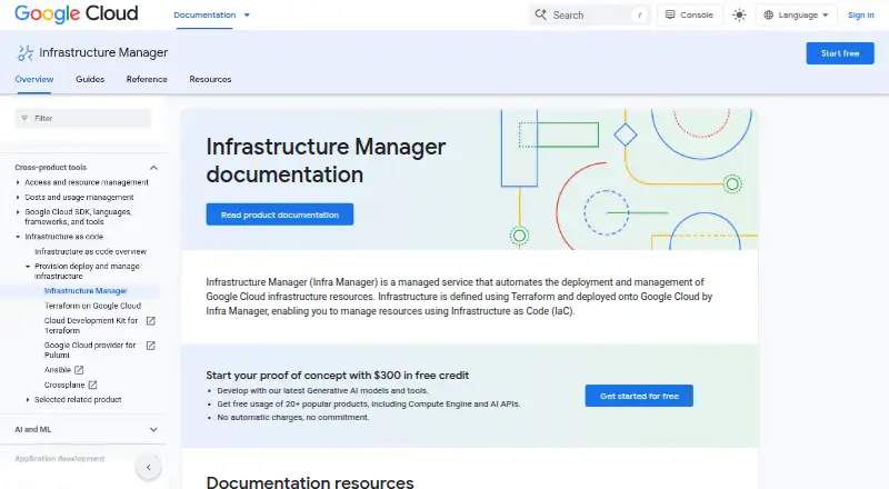 Google Cloud Infrastructure Manager's own site