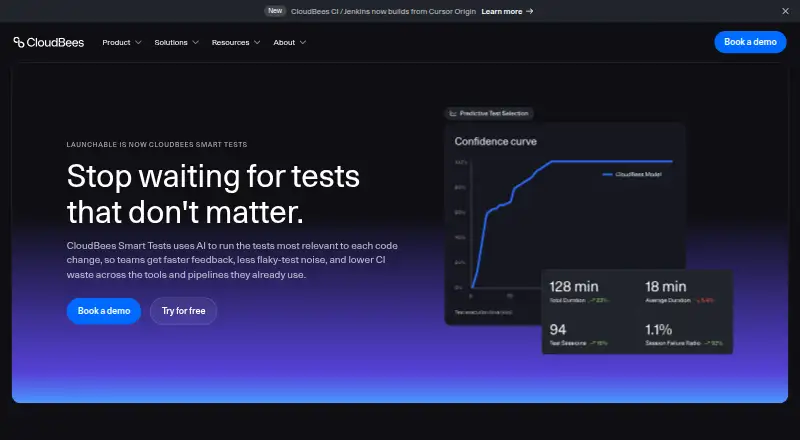 CloudBees Smart Tests's own site