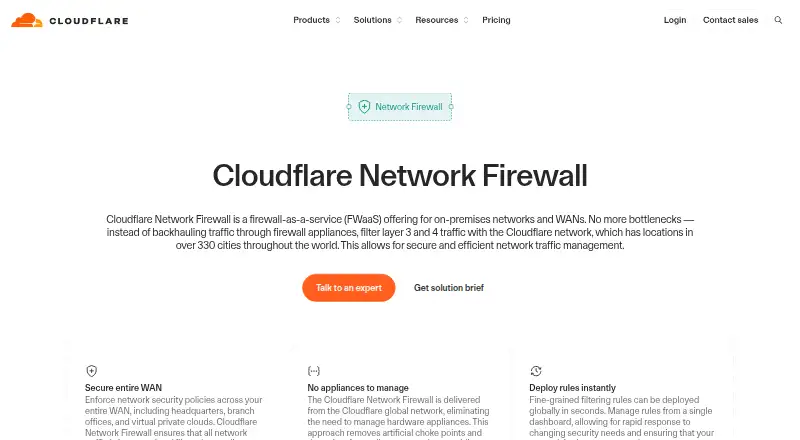 Cloudflare Magic Firewall's own site