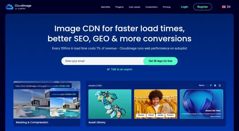 Cloudimage's own site