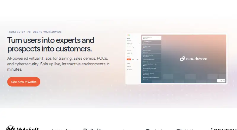 CloudShare's own site
