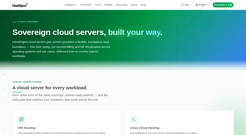 CloudSigma Cloud Servers's own site