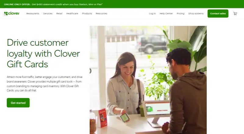 Clover Gift Cards's own site