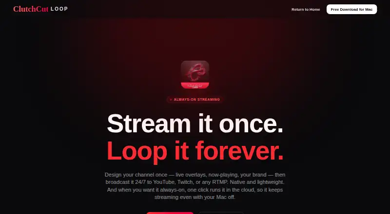 ClutchCut Loop's own site