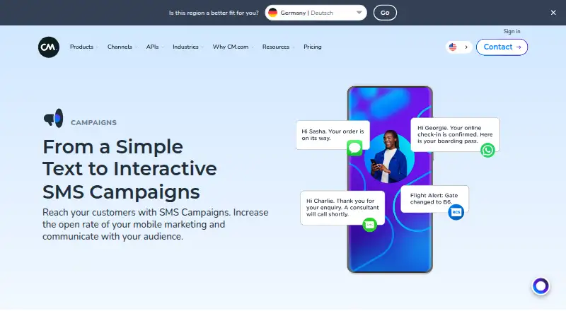 CM.com Campaigns's own site