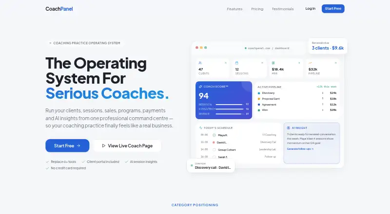 CoachPanel's own site
