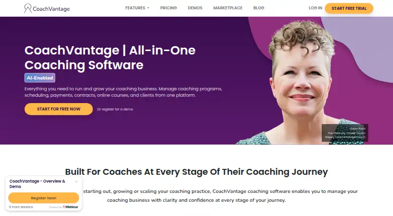 CoachVantage's own site