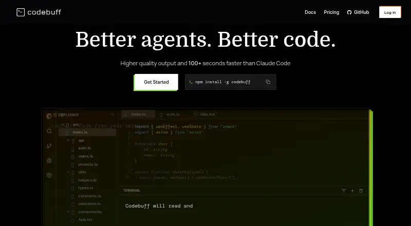 Codebuff's own site